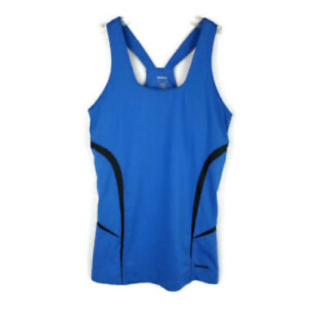 Reebok athletic top blue racerback tank top